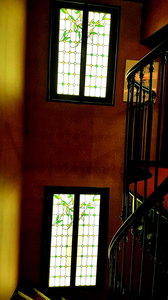 Création des vitraux de la montée d'escalier du théâtre Antoine, paris 10.